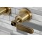 Kingston Brass KS8023KL Two-Handle Wall Mount Tub Faucet, Antique Brass KS8023KL - alternate 3